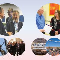 Image of APPA members at job sites and conferences.