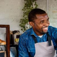 small business owners in aprons