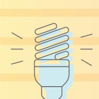 illustration of different bulb types