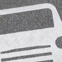 EV icon on pavement