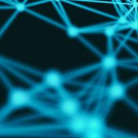 interconnected blue lines and dots