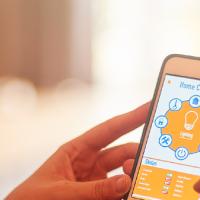 person using an app on their cellphone