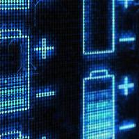 Digital display of battery icons
