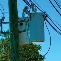 A drone surveys power lines within the Coldwater Board of Public Utilities service area for inspection and maintenance