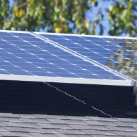 Solar panels on a roof