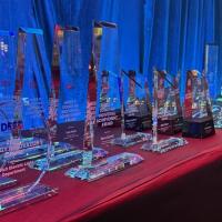 Public Power Awards on table on stage during ceremony, June 10, 2025