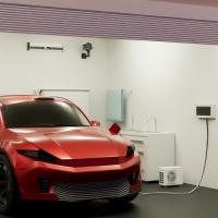 electric vehicle charging in a garage