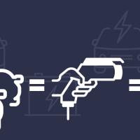 icons representing electric vehicles and charging
