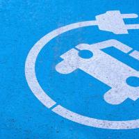 ev icon on parking space