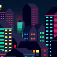 Cityscape at night
