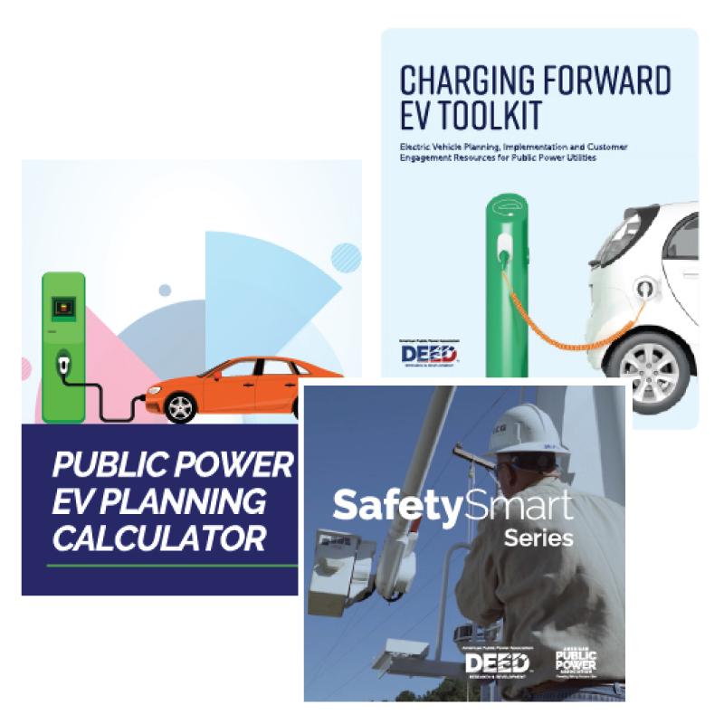 Array of covers of products developed through DEED-funded projects