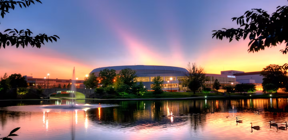 Von Braun Center sunset