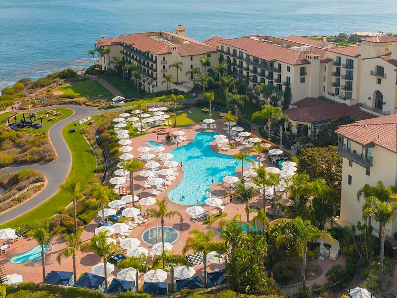 Aerial shot of Terranea Resort