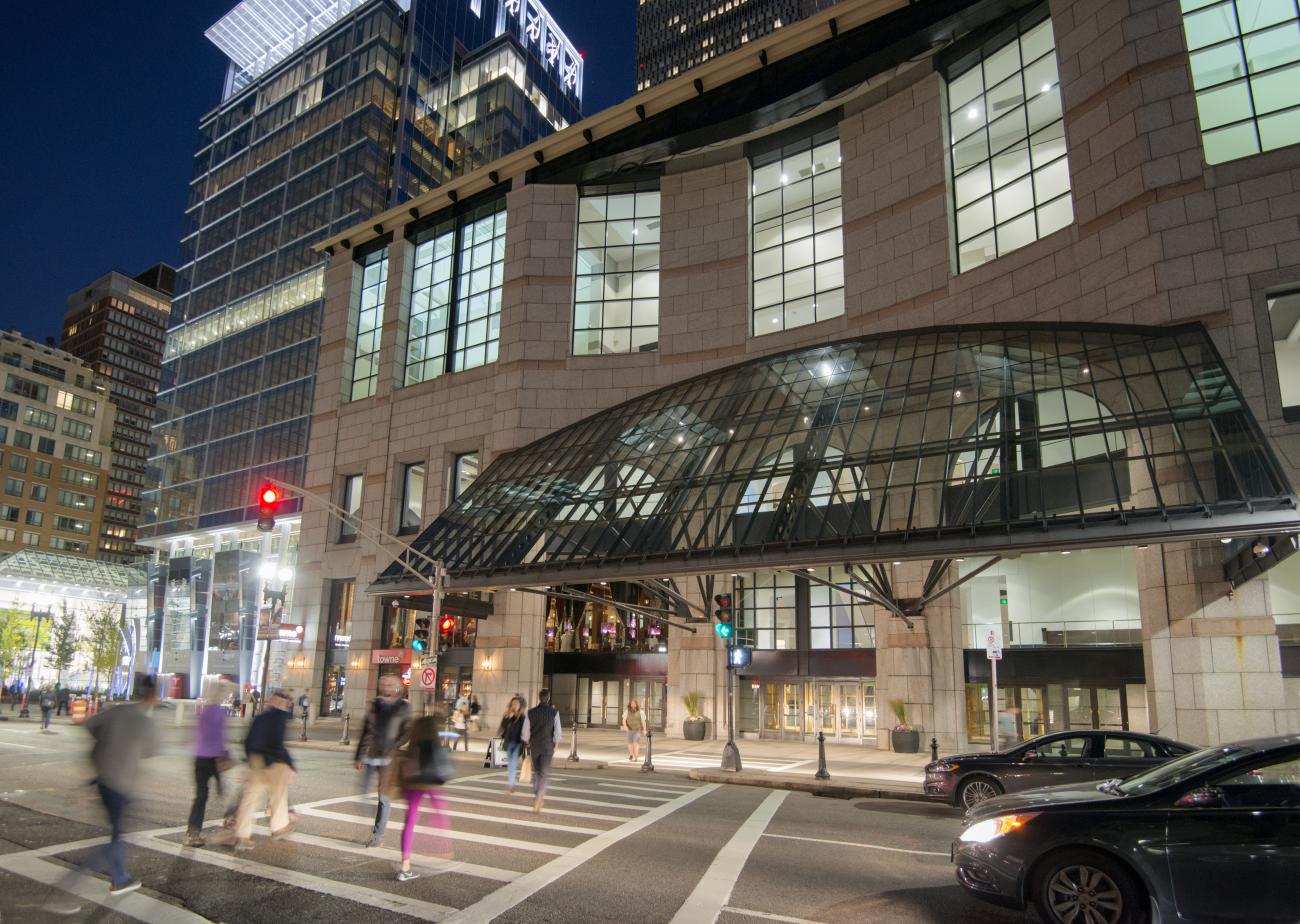 Hynes Convention Center at night