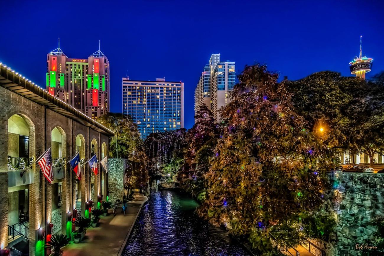 San Antonio River Walk at Christmas