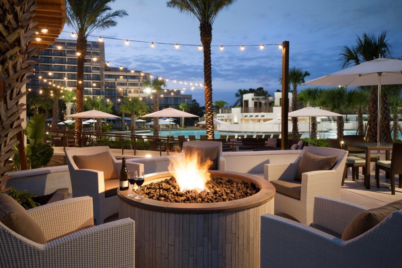 Orlando World Center Marriott fire pit
