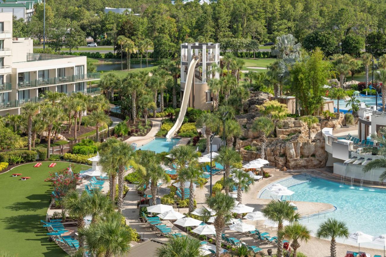 Orlando World Center Marriott water slides