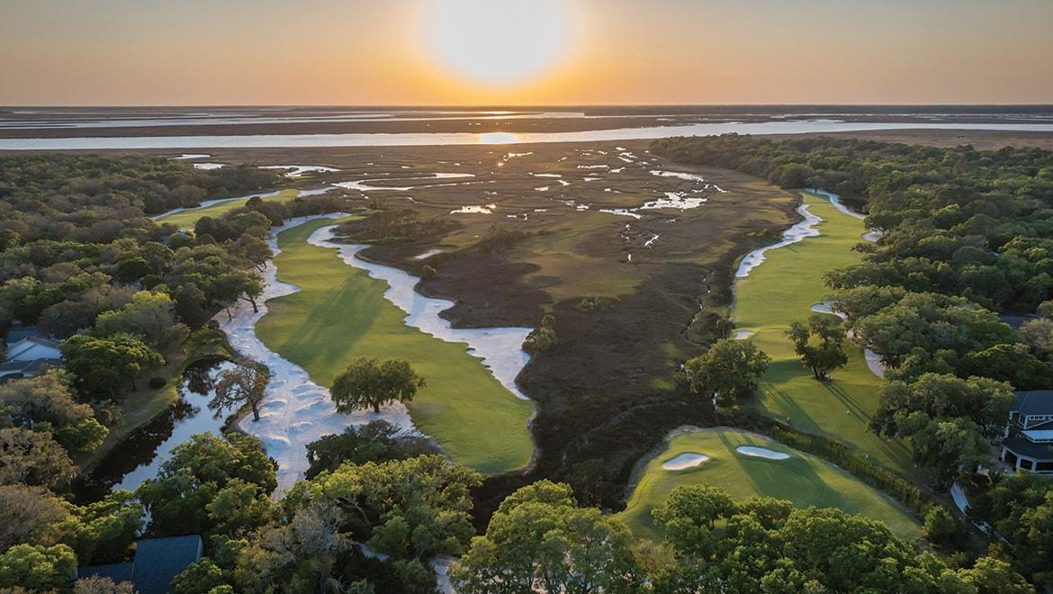 Aerial view of Omni Amelia Island golf course