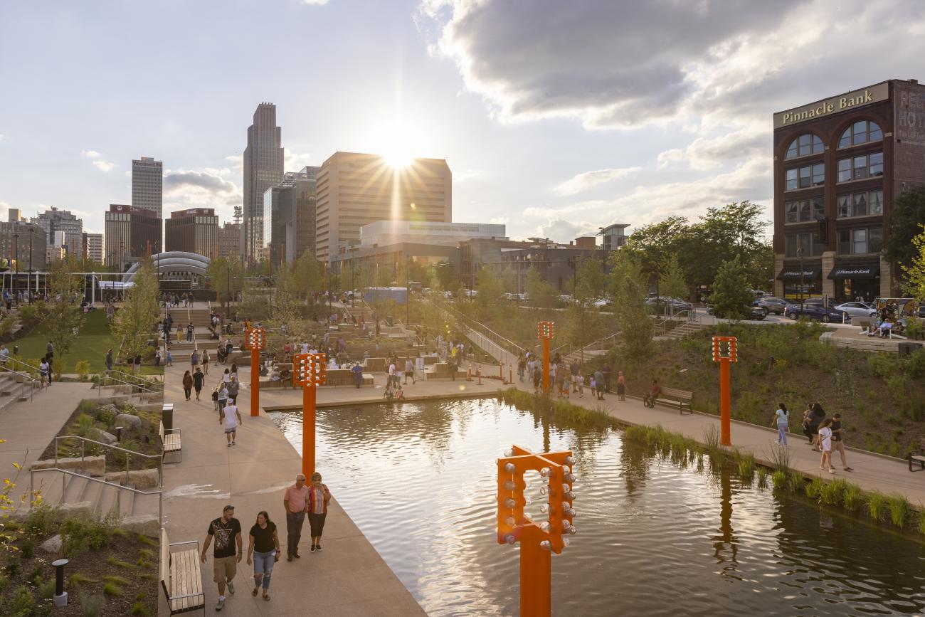 Omaha's river walk during daytime