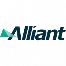 Alliant in blue text