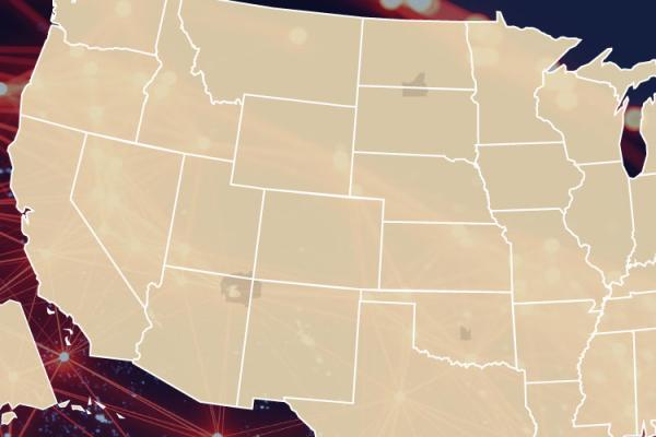 Section of a map of the U.S.