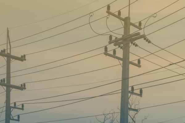distribution poles and lines