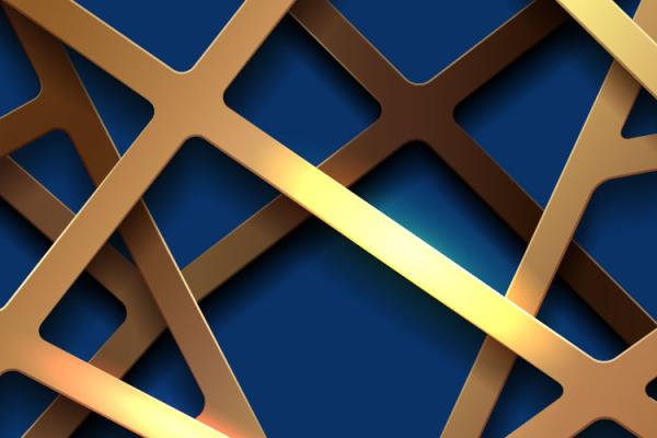 CEO Roundtable - gold network on blue background