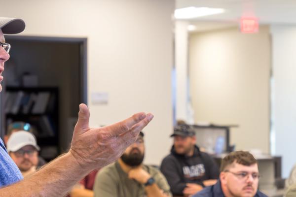 MPUA's Keith Carter leads a training