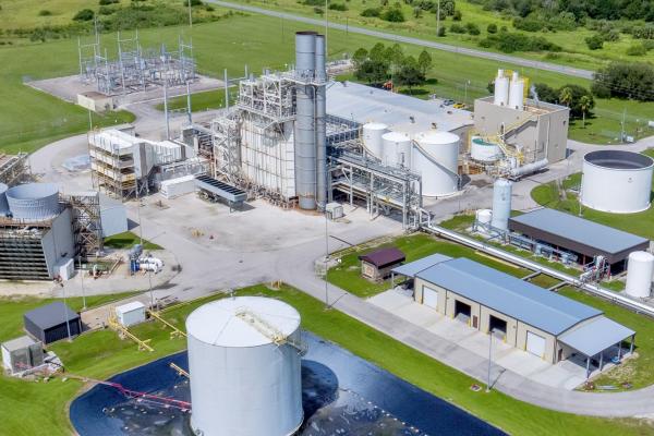 Aerial view of Florida Municipal Power Agency's Mulberry plant