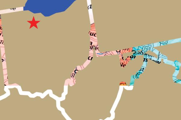 Map showing location of Clyde, OH