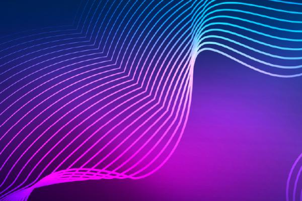 bright lines on a purple background