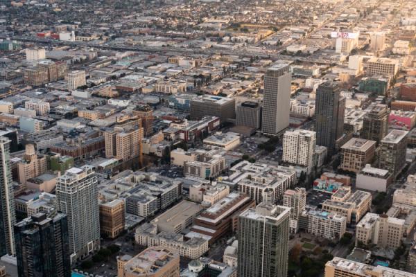 aerial view of Los Angeles