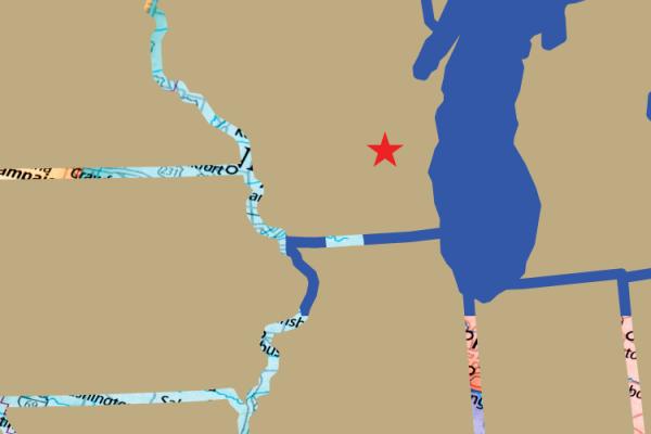 Map location of Prairie du Sac, Wisconsin
