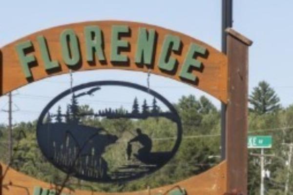 Florence, Wisconsin town welcome sign