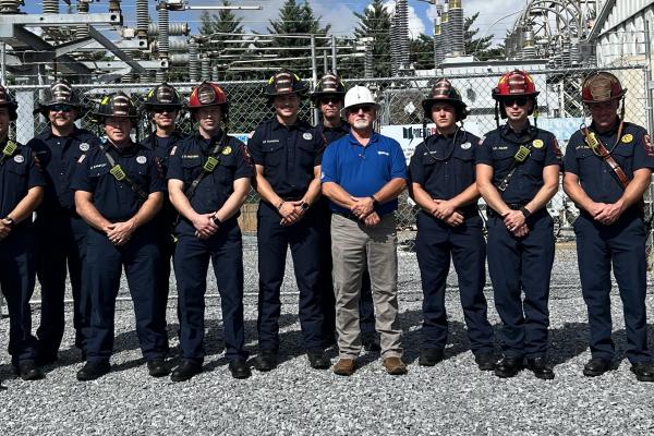 Firefighters in Cartersville, Georgia at a substation training by MEAG Power