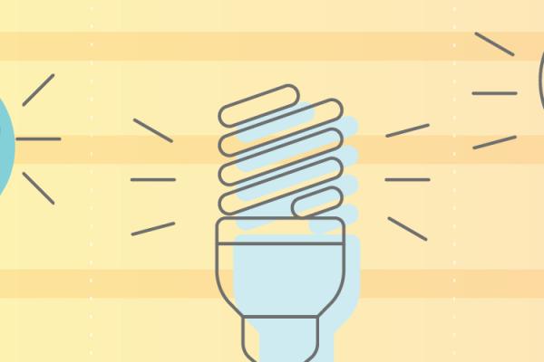 illustration of different bulb types