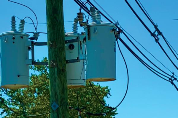 A drone surveys power lines within the Coldwater Board of Public Utilities service area for inspection and maintenance