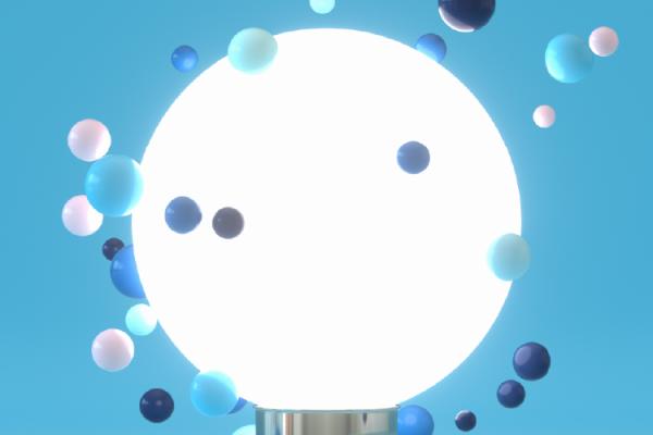 Bulb with confetti