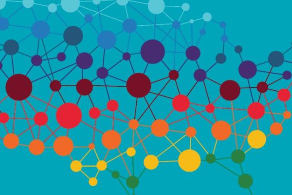 network of dots framing the continental us