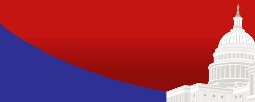 2023 Legislative Rally (Capitol building on red and blue background)