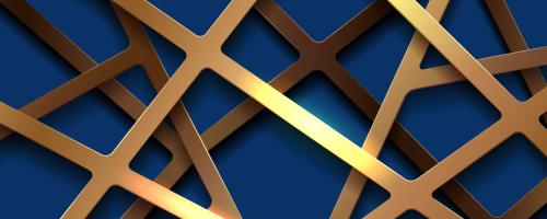 CEO Roundtable - gold network on blue background