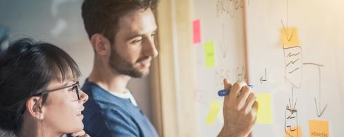 people planning on whiteboard