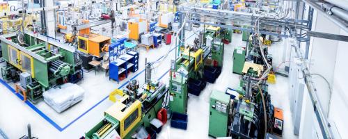 Aerial view of manufacturing facility