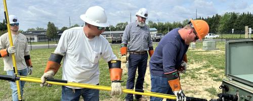DEMEC lineman at work