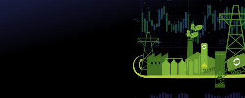 illustration indicating emissions reduction at a power plant