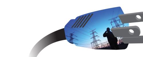 Plug with transmission towers inset