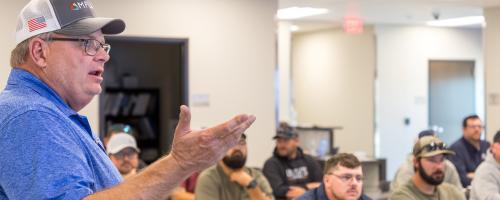 MPUA's Keith Carter leads a training