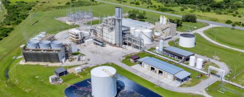 Aerial view of Florida Municipal Power Agency's Mulberry plant
