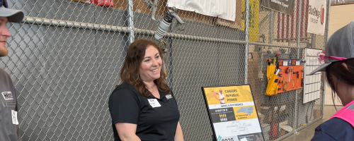 Mariana Greene attending a community career event for New River Light and Power