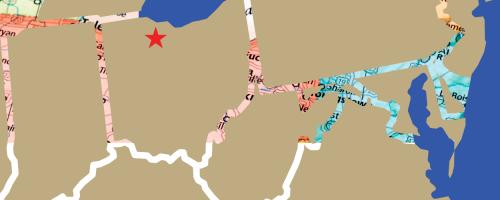 Map showing location of Clyde, OH